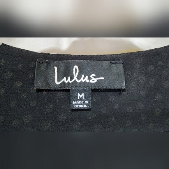 Lulu's Black & White Polka Dot Two-Piece Dress Set Women’s Size Medium - Picture 10 of 10